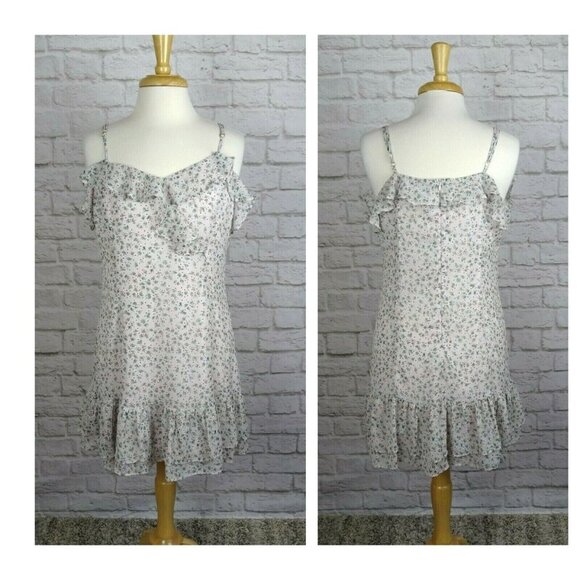 Lulus Dresses & Skirts - Lulu's Women's Dress Sleeveless Spaghetti Straps Ruffles Print Floral Short L
